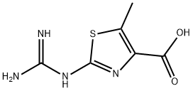 4-Thiazolecarboxylicacid,2-[(aminoiminomethyl)amino]-5-methyl-(9CI) Struktur