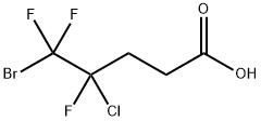 5-ブロモ-4-クロロ-4,5,5-トリフルオロペンタン酸 化学構造式