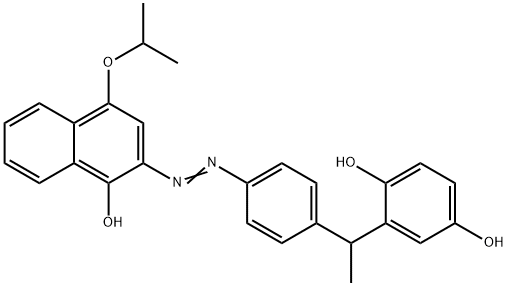 2-[4-[1-(2,5-Dihydroxyphenyl)ethyl]phenylazo]-4-isopropoxy-1-naphthol Structure