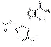 5-アミノ-1-(2-O,3-O,5-O-トリアセチル-β-D-リボフラノシル)-1H-イミダゾール-4-カルボアミド 化学構造式