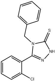 4-BENZYL-5-(2-CHLORO-PHENYL)-4H-[1,2,4]TRIAZOLE-3-THIOL 结构式