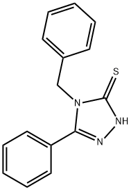 4-benzyl-5-phenyl-4H-1,2,4-triazole-3-thiol Struktur