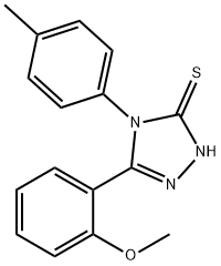 5-(2-METHOXYPHENYL)-4-(4-METHYLPHENYL)-4H-1,2,4-TRIAZOLE-3-THIOL 化学構造式