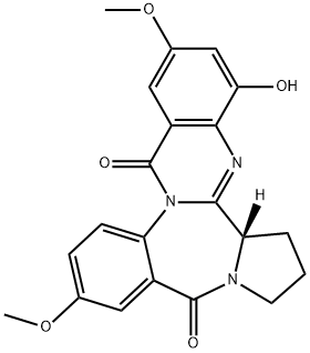 10H,16H-Pyrrolo[2,1-c]quinazolino[3,2-a][1,4]benzodiazepine-10,16-dione,  5b,6,7,8-tetrahydro-4-hydroxy-2,12-dimethoxy-,  (5bS)-  (9CI)|
