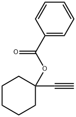 Cyclohexanol, 1-ethynyl-, 1-benzoate 化学構造式