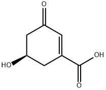 1-Cyclohexene-1-carboxylicacid,5-hydroxy-3-oxo-,(5R)-(9CI) Structure