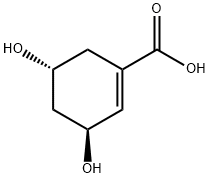 1-Cyclohexene-1-carboxylicacid,3,5-dihydroxy-,(3S,5R)-(9CI) 结构式