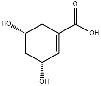 1-Cyclohexene-1-carboxylicacid,3,5-dihydroxy-,(3R,5R)-(9CI) Structure