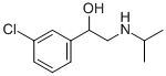 1-(3-クロロフェニル)-2-(イソプロピルアミノ)エタノール 化学構造式