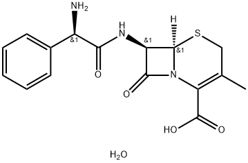 头孢氨苄一水化物,23325-78-2,结构式
