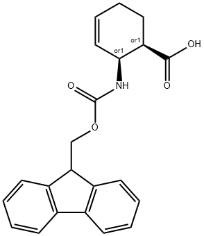 (1R,2S)-FMOC-2-アミノシクロヘキス-3-エンカルボン酸 化学構造式