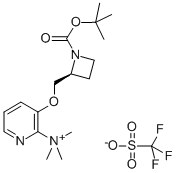 (3-[2(S)-N-(TERT-BUTOXYCARBONYL)-2-AZETIDINYL-METHOXY]PYRIDIN-2-YL)TRIMETHYLAMMONIUM TRIFLUOROMETHANESULFONATE Struktur
