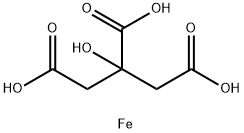citric acid, iron(2+) salt Struktur