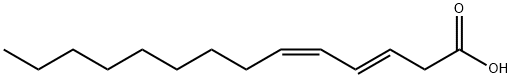 (3E,5Z)-3,5-Tetradecadienoic acid Structure