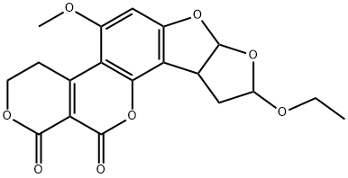 9-Ethoxy-3,4,7a,9,10,10a-hexahydro-5-methoxy-1H,12H-furo[3',2':4,5]furo[2,3-h]pyrano[3,4-c][1]benzopyran-1,12-dione 结构式