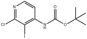CarbaMic acid, (2-chloro-3-iodo-4-pyridinyl)-, 1,1-diMethylethyl ester (9CI) Struktur