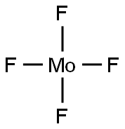 モリブデン(IV)テトラフルオリド 化学構造式