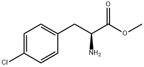 3-(4-クロロフェニル)-2-アミノプロピオン酸メチル 化学構造式