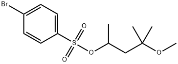 4-Bromobenzenesulfonic acid 3-methoxy-1,3-dimethylbutyl ester Struktur