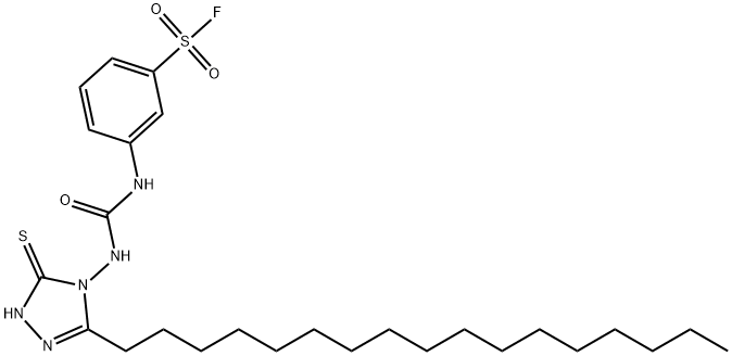 m-[[[(3-heptadecyl-1,5-dihydro-5-thioxo-4H-1,2,4-triazol-4-yl)amino]carbonyl]amino]benzenesulphonyl fluoride 结构式