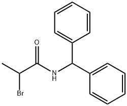 2-溴-N-[二(苯基)甲基]丙酰胺, 23459-40-7, 结构式