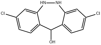 3,8-Dichloro-6,11-dihydro-5H-dibenzo[c,f][1,2]diazepin-11-ol Structure