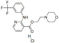 2-morpholinoethyl 2-(alpha,alpha,alpha-trifluoro-m-toluidino)nicotinate monohydrochloride|