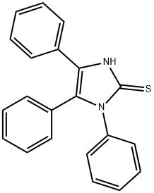 1,4,5-三苯基-1H-咪唑-2-硫醇, 2349-59-9, 结构式