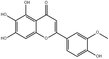 5,6,7-Trihydroxy-2-(4-hydroxy-3-methoxyphenyl)-4H-1-benzopyran-4-one 结构式