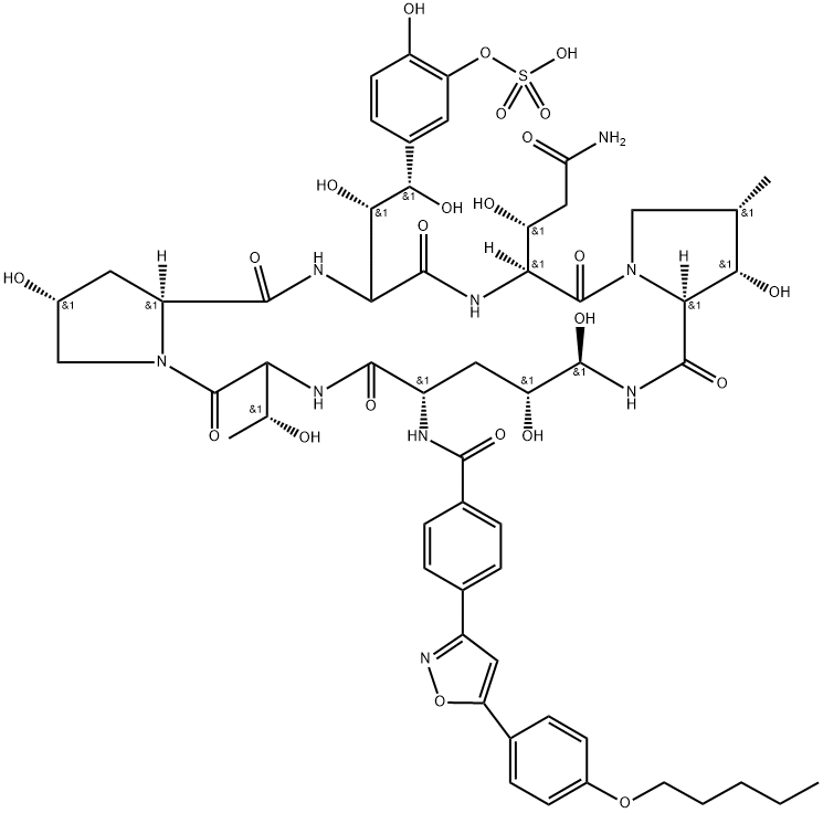 米卡芬净 结构式