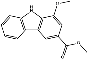 1-甲氧基-9H-咔唑-3-羧酸甲酯, 23523-94-6, 结构式