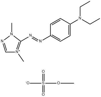 5-[[4-(diethylamino)phenyl]azo]-1,4-dimethyl-1H-1,2,4-triazolium methyl sulphate 化学構造式