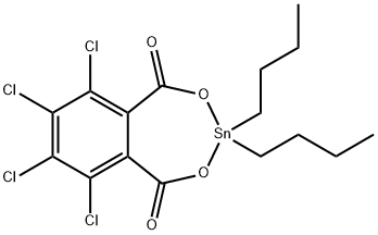 3,3-Dibutyl-6,7,8,9-tetrachloro-2,4,3-benzodioxastannepin-1,5-dione 结构式