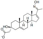 (20E)-3beta-hydroxypregna-5,16-dien-20-one 20-oxime 3-acetate  Struktur