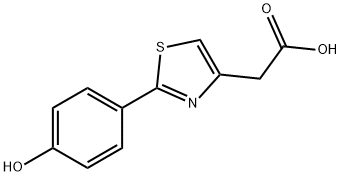 [2-(4-HYDROXY-PHENYL)-THIAZOL-4-YL]-ACETIC ACID Struktur