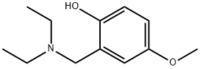 2-(diethylaminomethyl)-4-methoxy-phenol 化学構造式