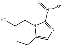 5-エチル-2-ニトロ-1H-イミダゾール-1-エタノール 化学構造式