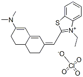 2-([7-(DIMETHYLAMINO)-4,4A,5,6-TETRAHYDRO-2(3H)-NAPHTHALENYLIDENE]METHYL)-3-ETHYL-1,3-BENZOTHIAZOL-3-IUM PERCHLORATE Struktur