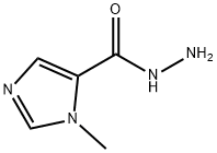 1‐メチル‐1H‐イミダゾール‐5‐カルボヒドラジド 化学構造式
