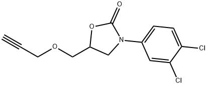 3-(3,4-Dichlorophenyl)-5-[(2-propynyloxy)methyl]-2-oxazolidinone,23598-47-2,结构式