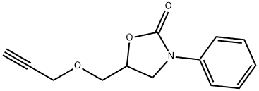 3-Phenyl-5-[(2-propynyloxy)methyl]-2-oxazolidinone Struktur