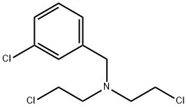 N,N-ビス(2-クロロエチル)-m-クロロベンジルアミン 化学構造式
