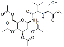 L-Serine, N-[(1R)-2-methyl-1-[[(2,3,4,6-tetra-O-acetyl-beta-D-glucopyranosyl)amino]carbonyl]propyl]-, methyl ester (9CI) Struktur