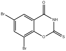 6,8-Dibromo-2-thio-2H-1,3-benzoxazine-2,4(3H)-dione Struktur