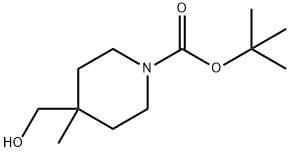 1-N-Boc-4-甲基羟甲基哌啶 结构式