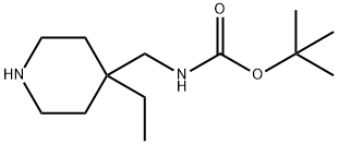 tert-butyl N-[(4-ethylpiperidin-4-yl)Methyl]carbaMate Struktur