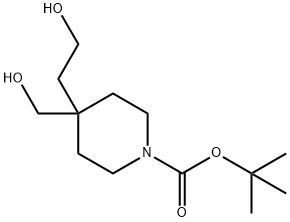 4-(2-羟基乙基)-4-(羟基甲基)-1-哌啶羧酸 1,1-二甲基乙酯,236406-38-5,结构式