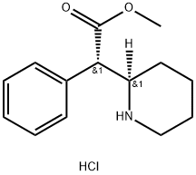 DL-erythro-Methylphenidate Hydrochloride 化学構造式