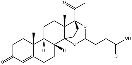 4,4-[(3,20-dioxopregn-4-ene-14,17-diyl)dioxy]butyric acid 结构式