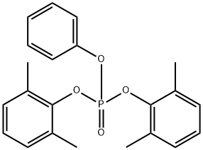 りん酸ビス(2,6-ジメチルフェニル)フェニル 化学構造式